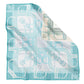 Silk Jacquard Square - Saddle Vanilla & Blue