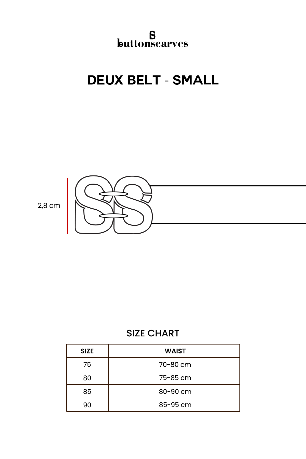 Deux Belt - Small - Off White