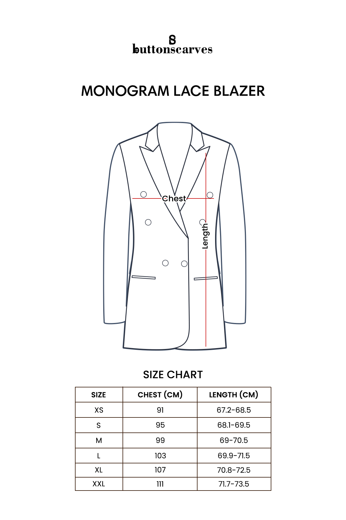 Monogram Lace Blazer - White