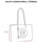 Aaliya Small Canvas Tote Bag - Black