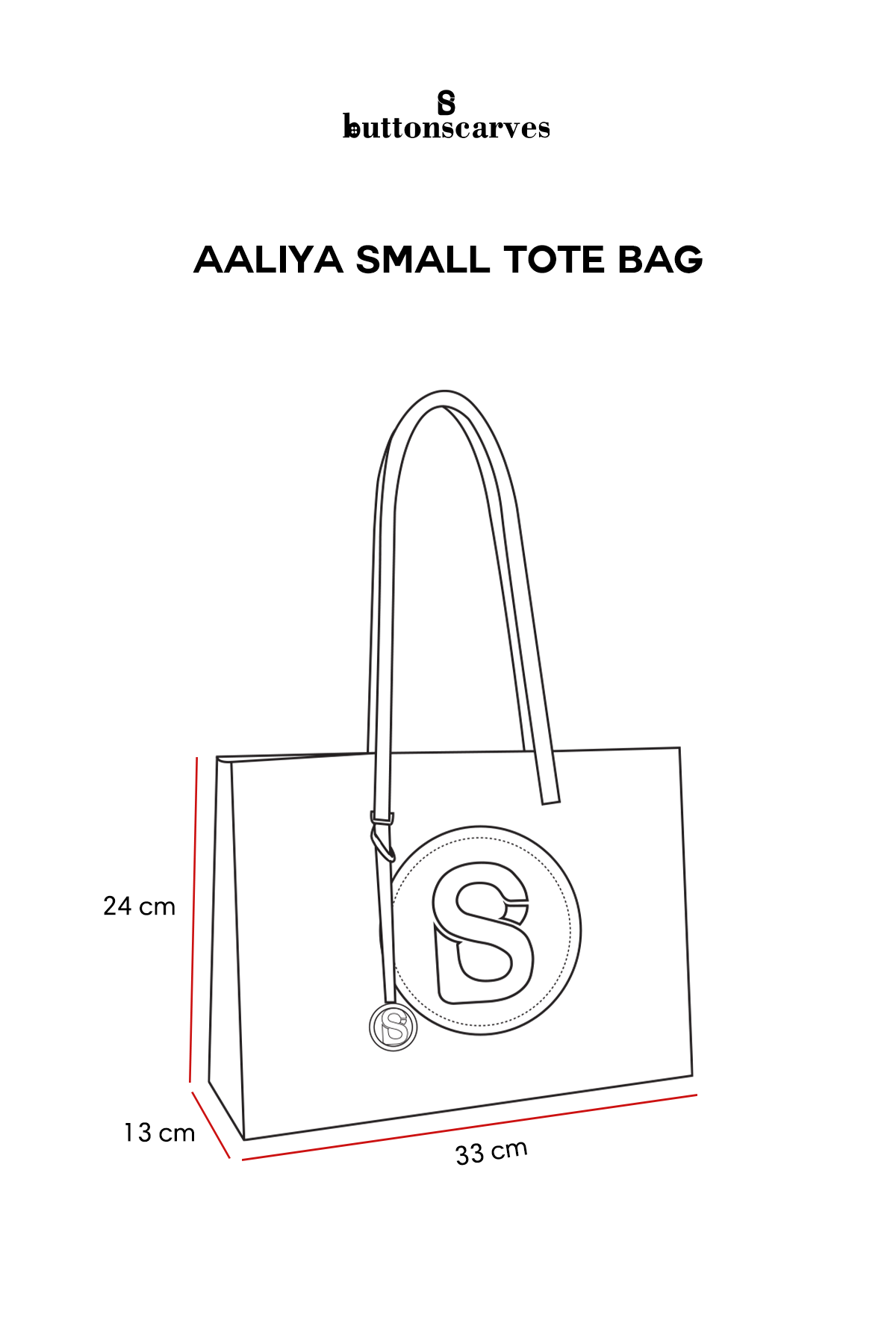 Aaliya Small Tote Bag - Cherry