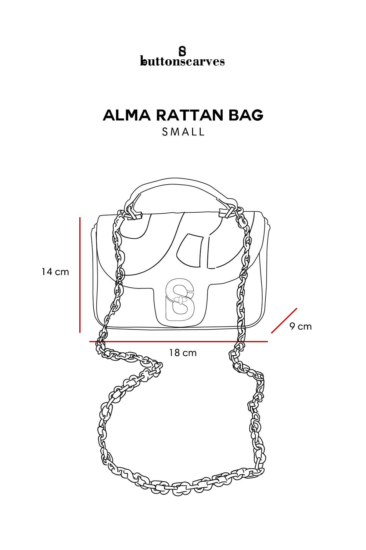 Alma Rattan Bag Small - White