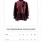 The Monogram Peplum Shirt - Maroon
