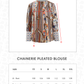 Chainerie Pleated Blouse - Azurite