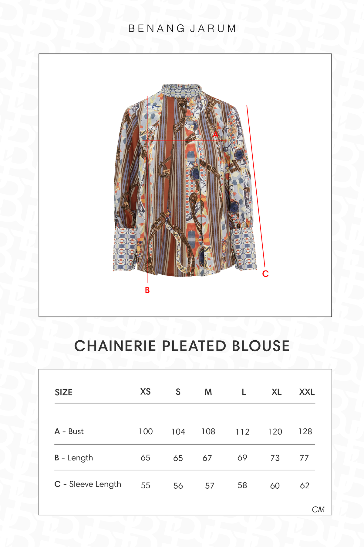 Chainerie Pleated Blouse - Azurite