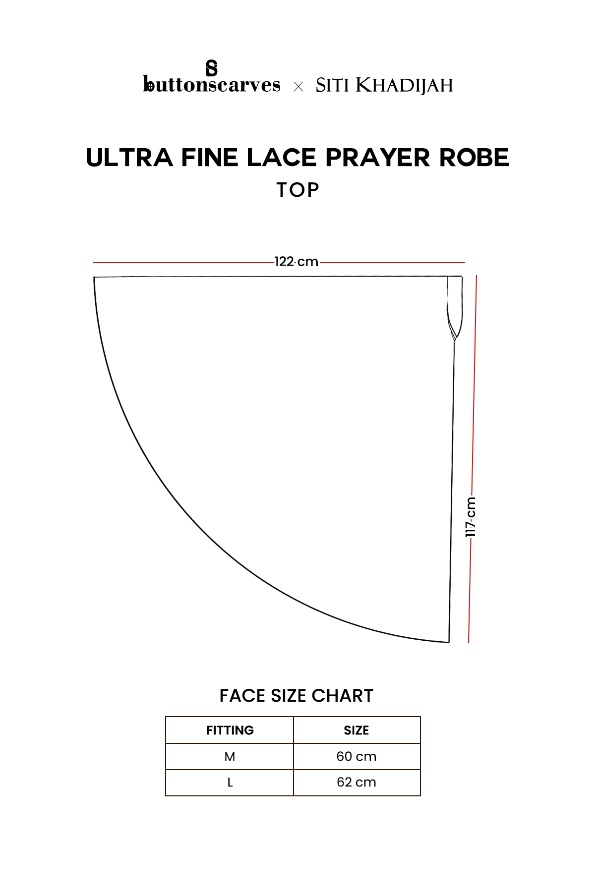 Ultra Fine Lace Prayer Robe - Black