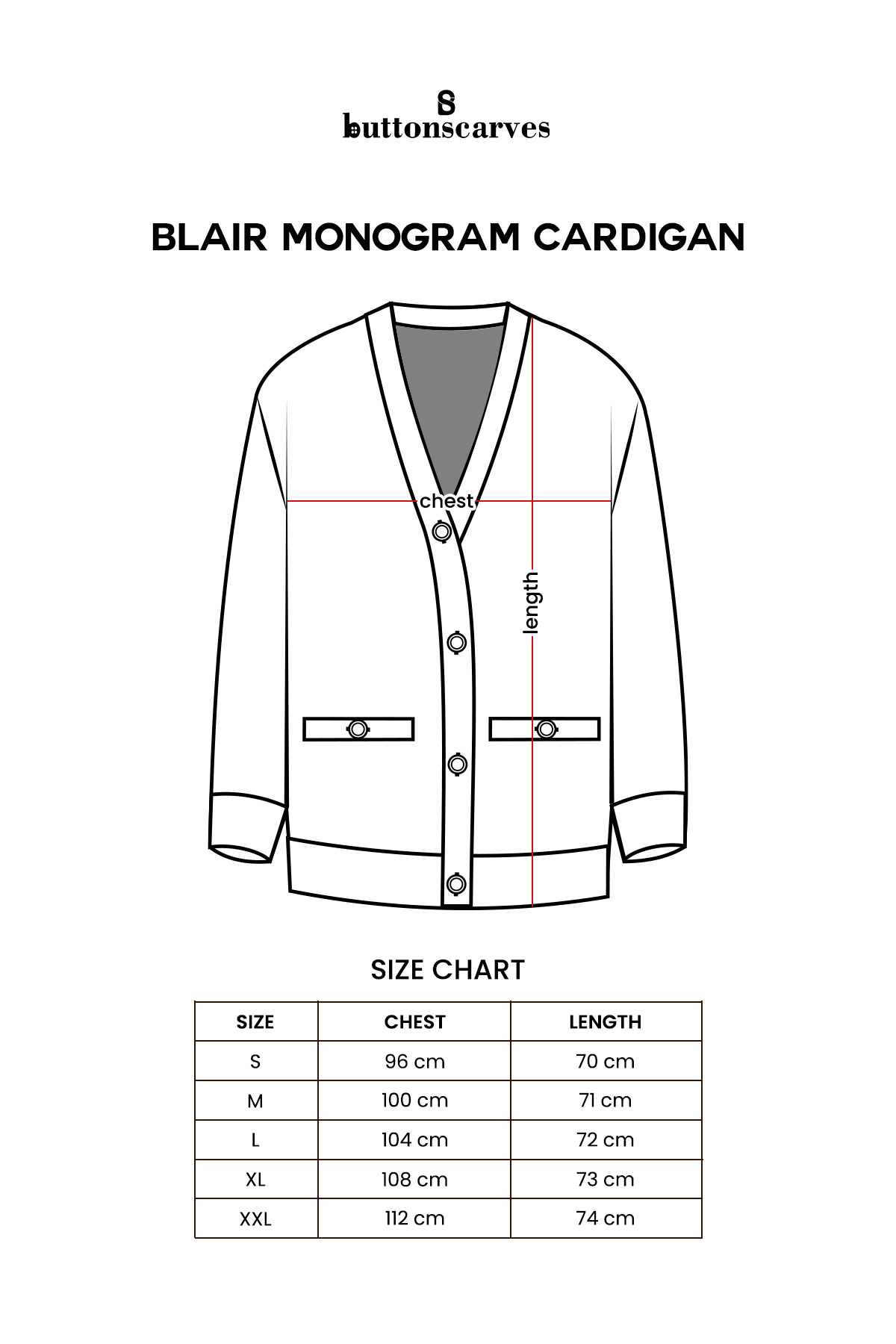 Blair Monogram Cardigan - White