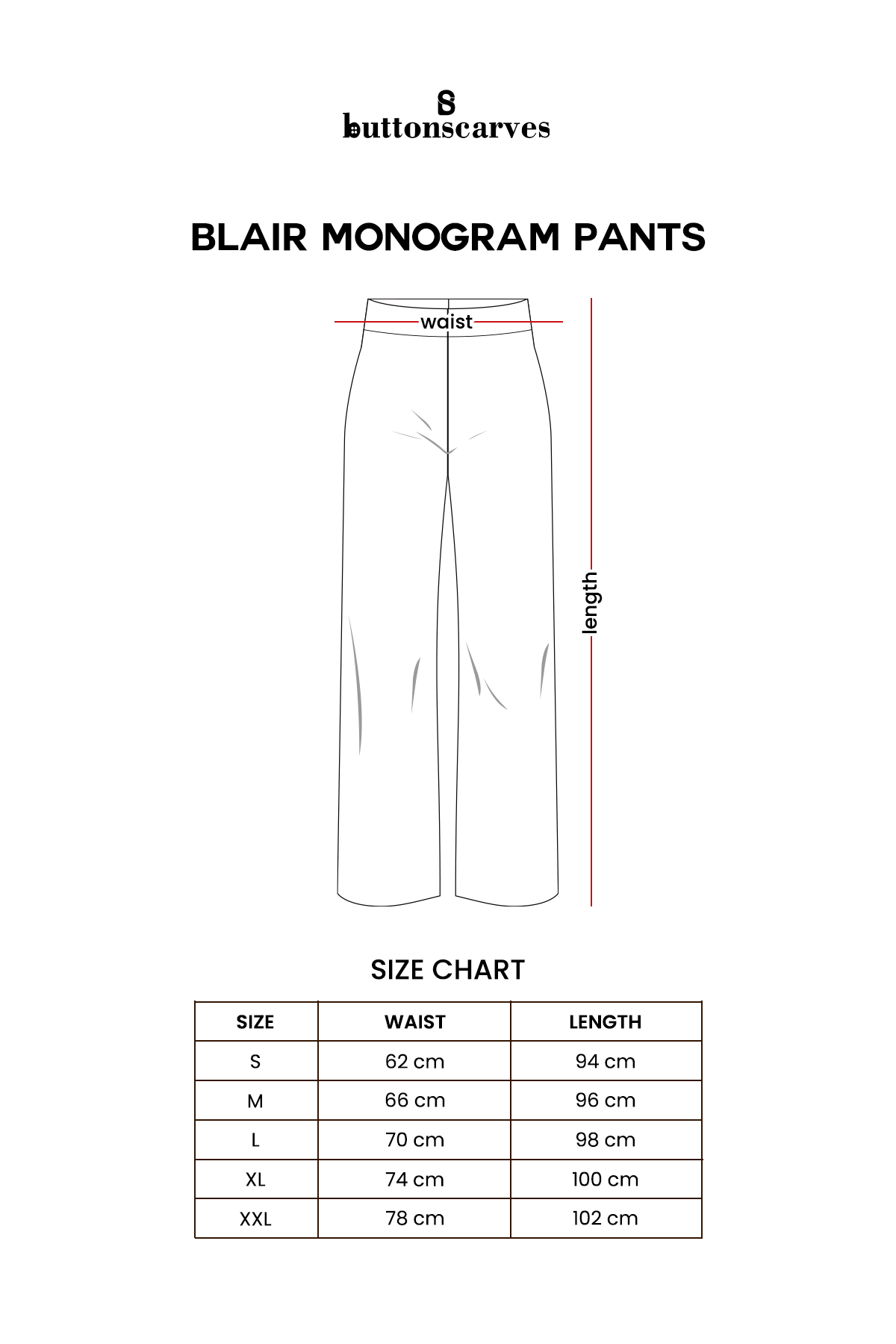Blair Monogram Pants - Black