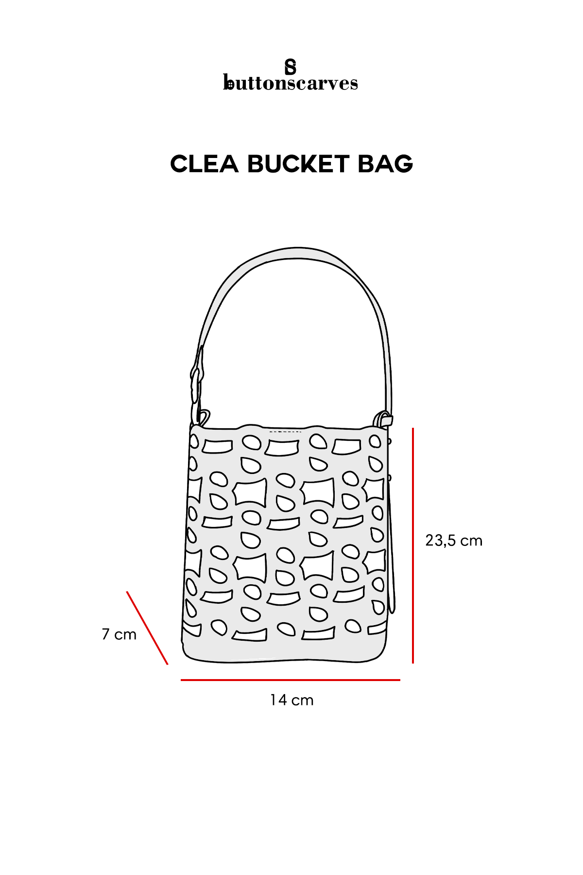 Clea Bucket Bag - Brown – Buttonscarves