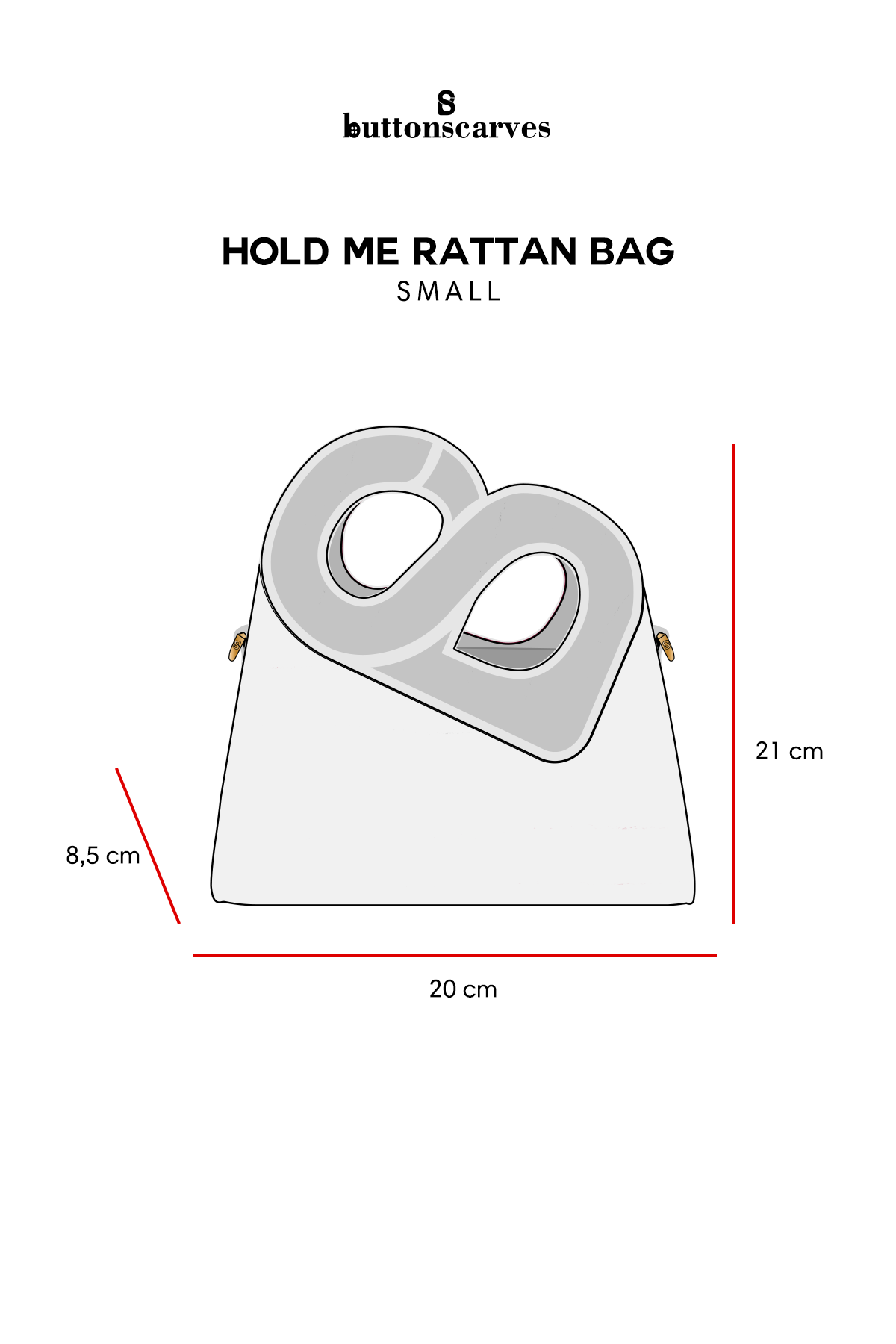 Hold Me Rattan Bag Small - Caramel