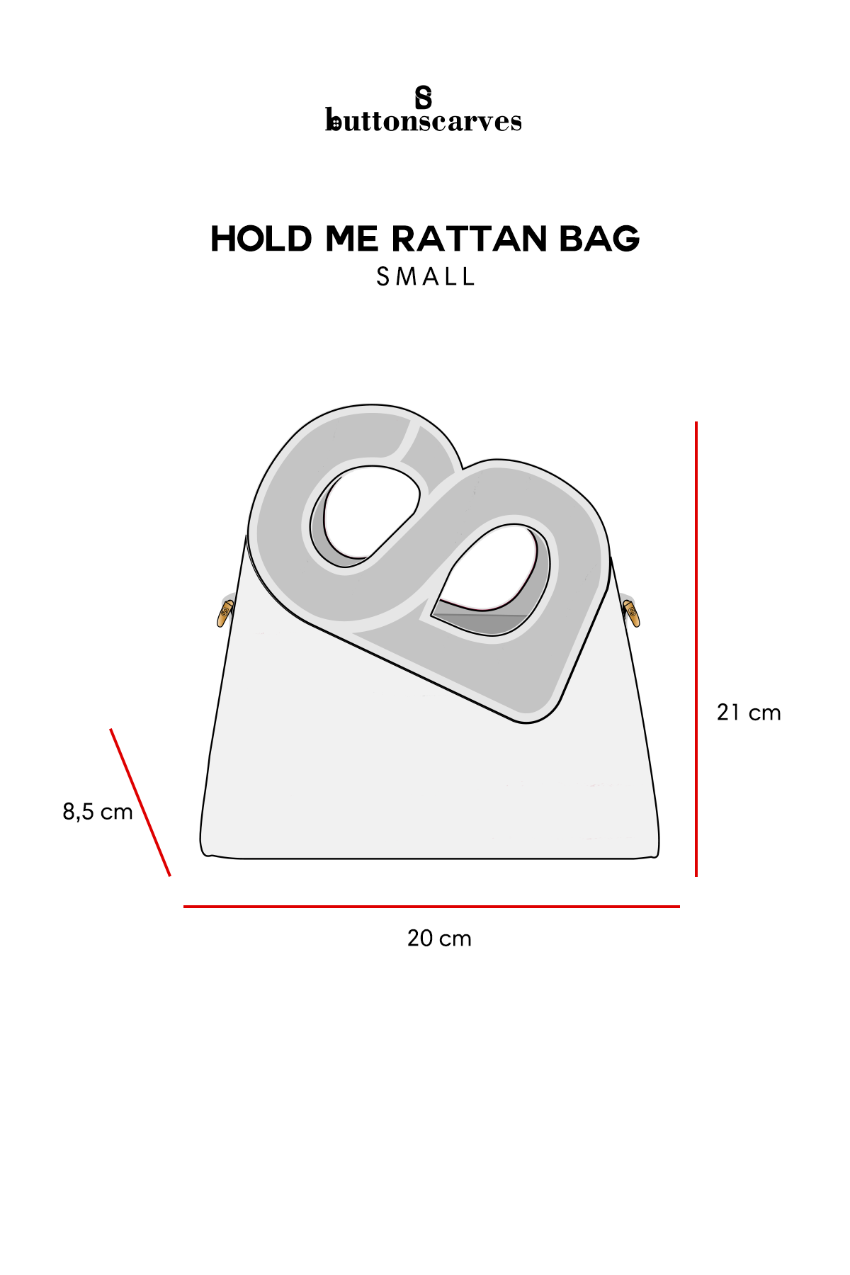 Hold Me Rattan Bag Small - White