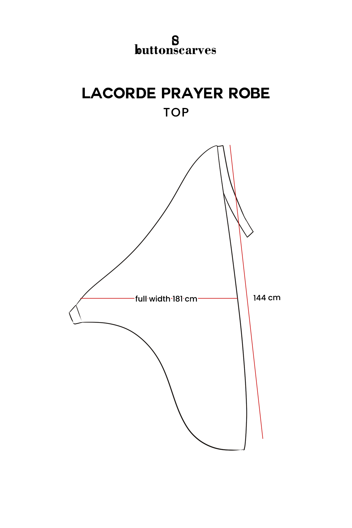 Lacorde Prayer Robe - Black