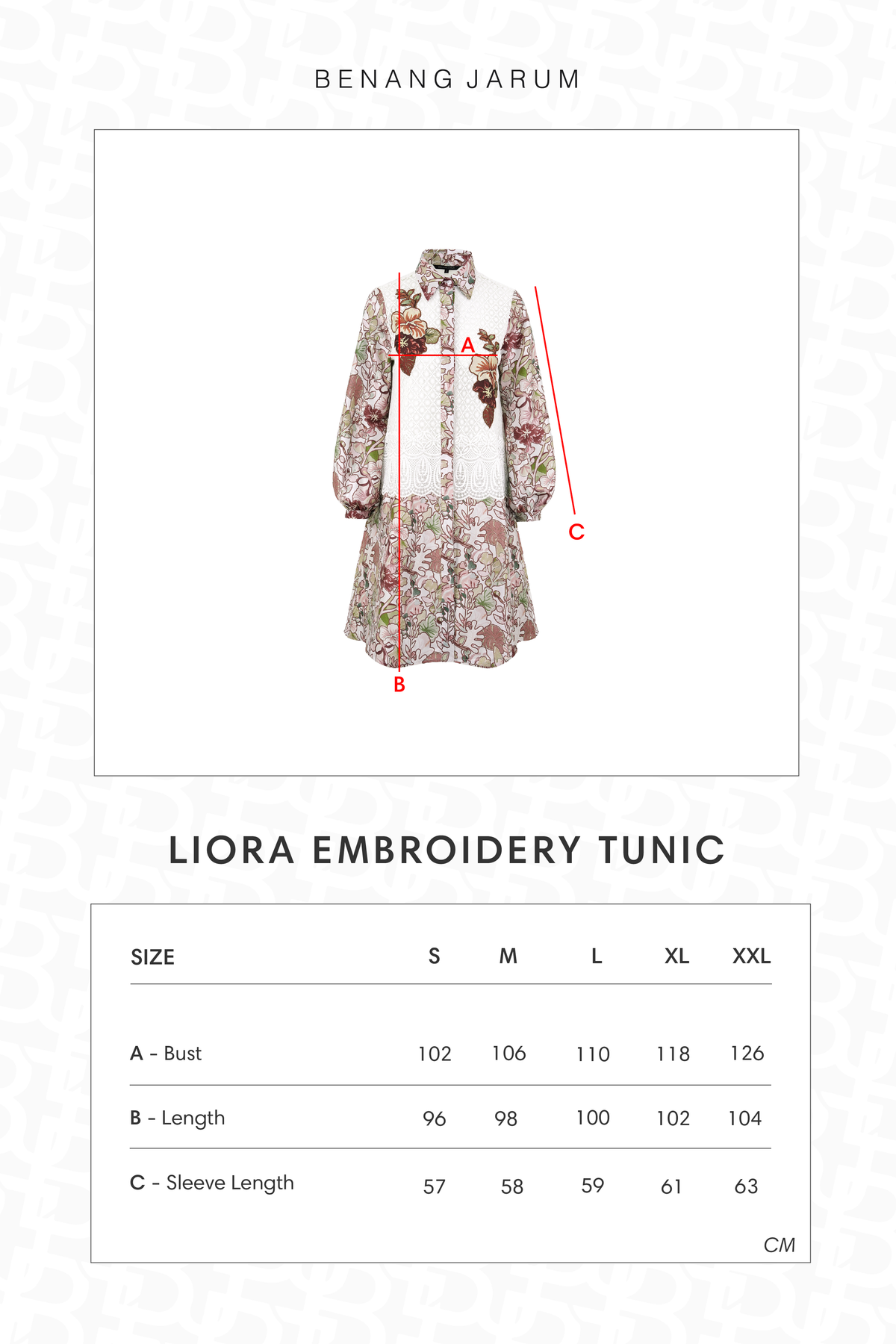 Liora Embroidery Tunic - White - S
