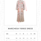 Marchesa Tiered Dress - Amber - S