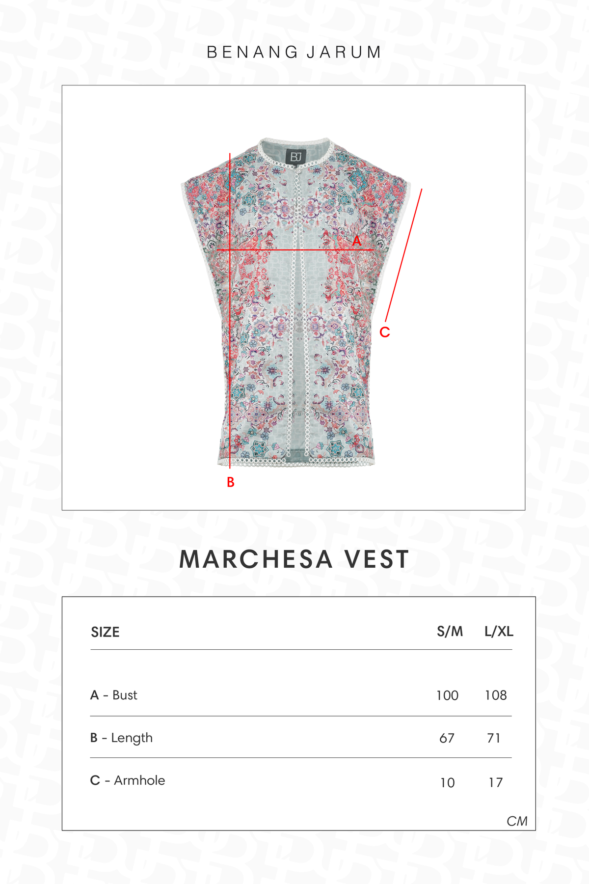 Marchesa Vest - Zellige - S/M