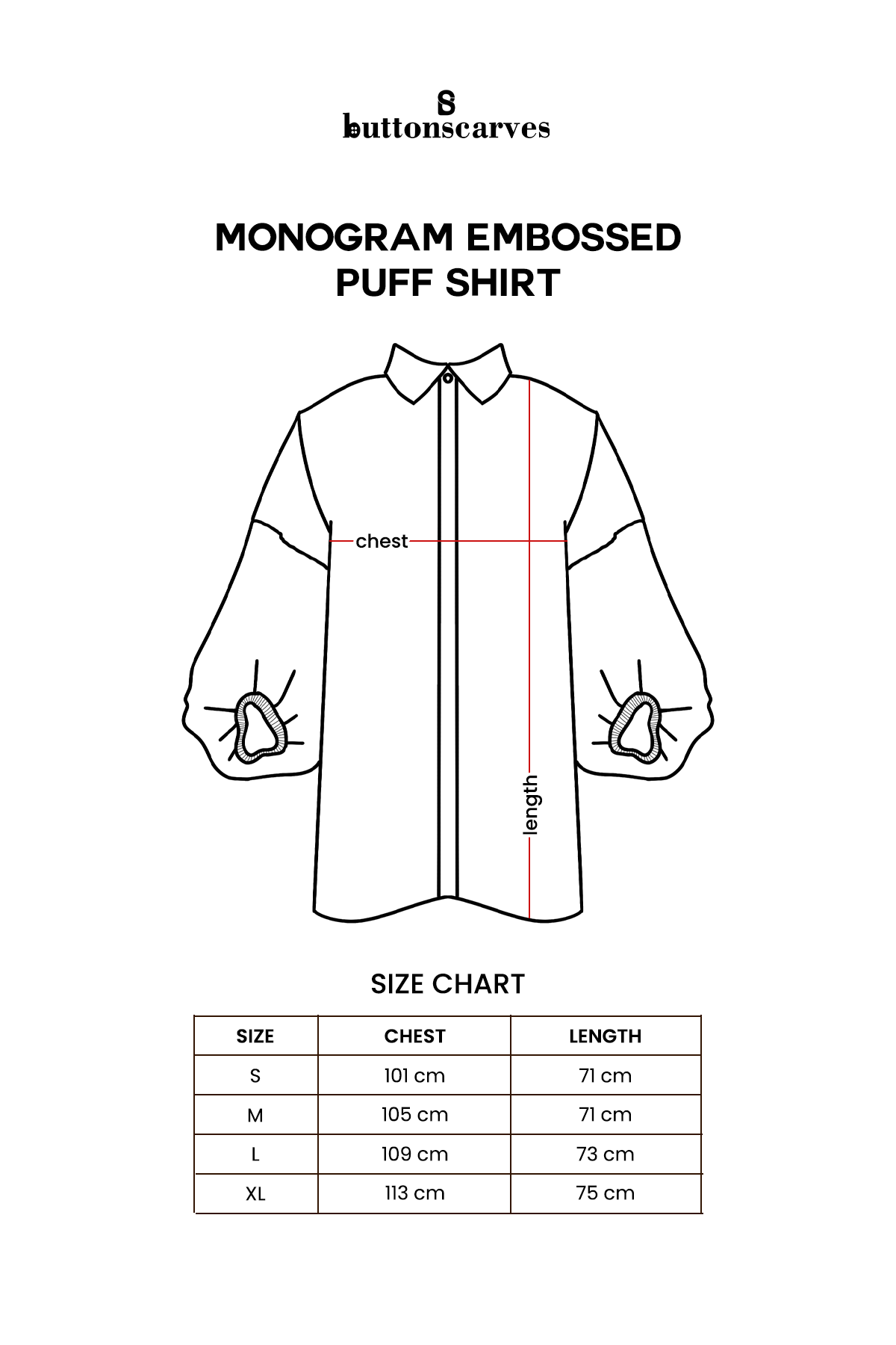 Monogram Embossed Puff Shirt - Red
