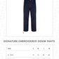 Mono Diagonal Denim Pants - Black Choco