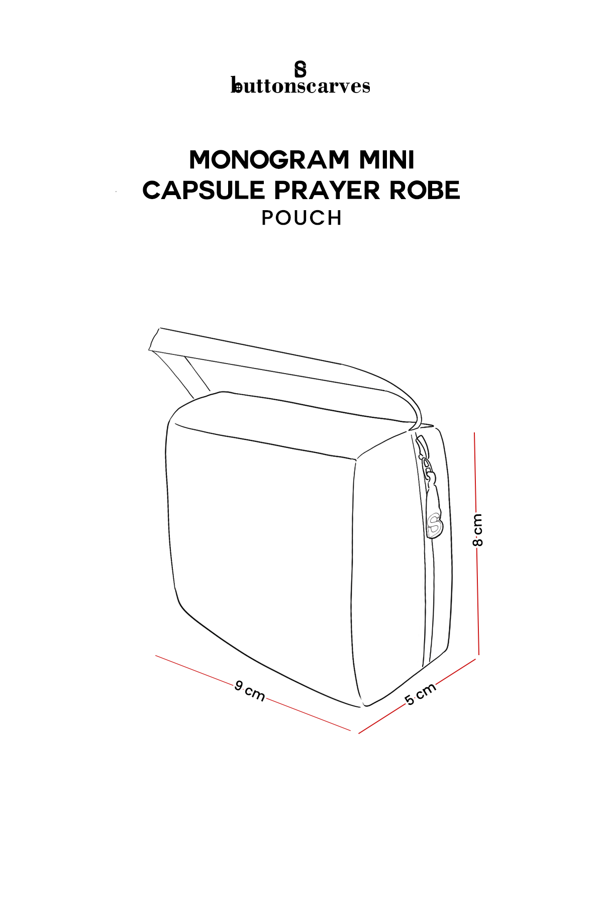 Monogram Mini Capsule Prayer Robe - Black