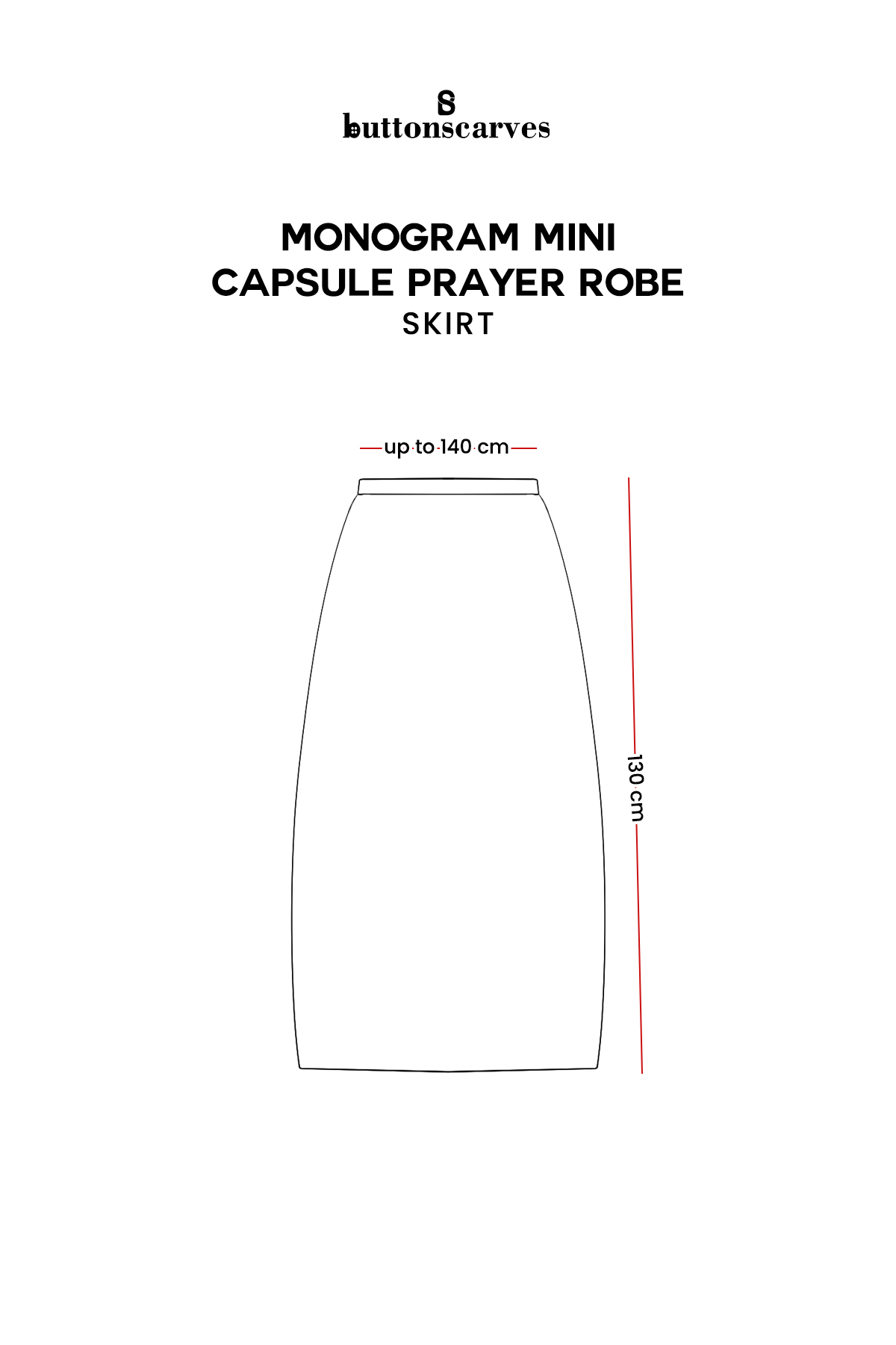 Monogram Mini Capsule Prayer Robe - Red