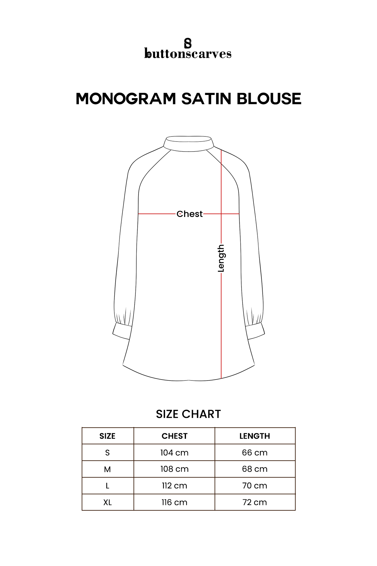 Monogram Satin Blouse - Magenta