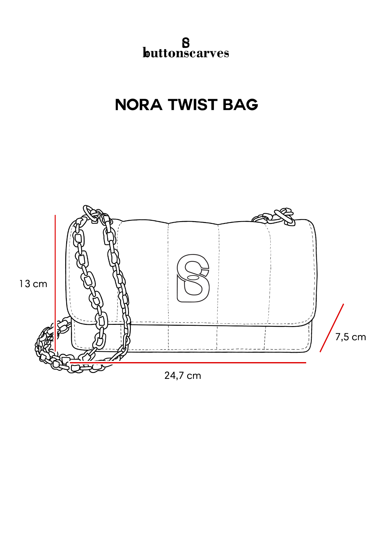 Nora Twist Bag - Red