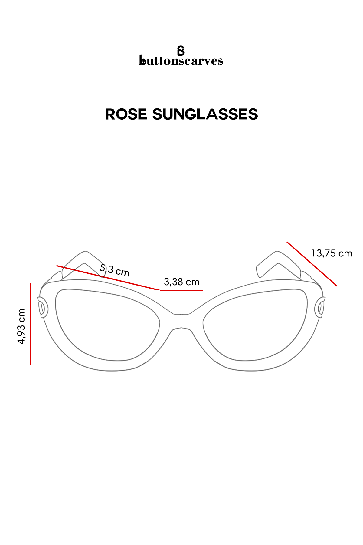 Rose Sunglasses - Black
