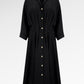 Sophia Pleated Midi Dress - Black