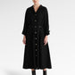 Sophia Pleated Midi Dress - Black