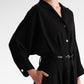 Sophia Pleated Midi Dress - Black