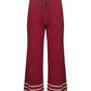 Stripe Bottom Knit Pants - Maroon