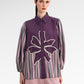 The Monogram Embroidery Beads Shirt - Purple