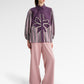 The Monogram Embroidery Beads Shirt - Purple