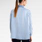 The Monogram Embroidery Velvet Shirt - Timeless Blue