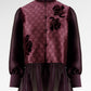 The Monogram Peplum Shirt - Maroon