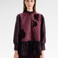 The Monogram Peplum Shirt - Maroon