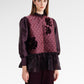 The Monogram Peplum Shirt - Maroon