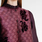 The Monogram Peplum Shirt - Maroon