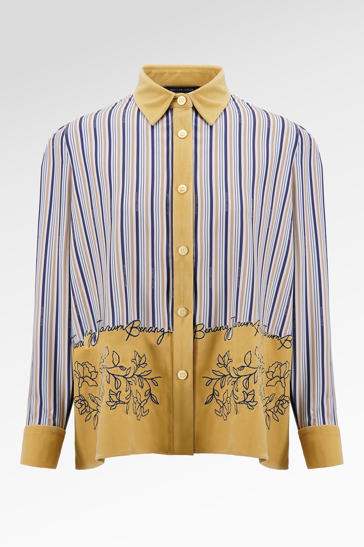 The Monogram Velvet Shirt - Yuzu