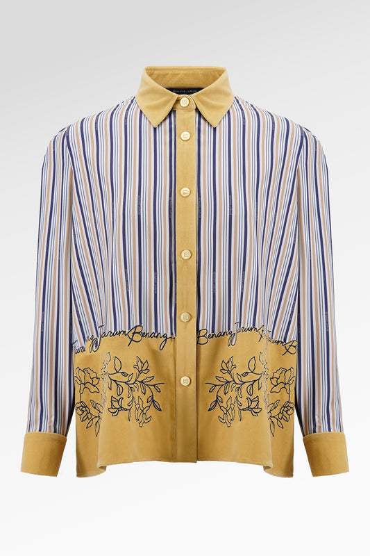 The Monogram Velvet Shirt - Yuzu