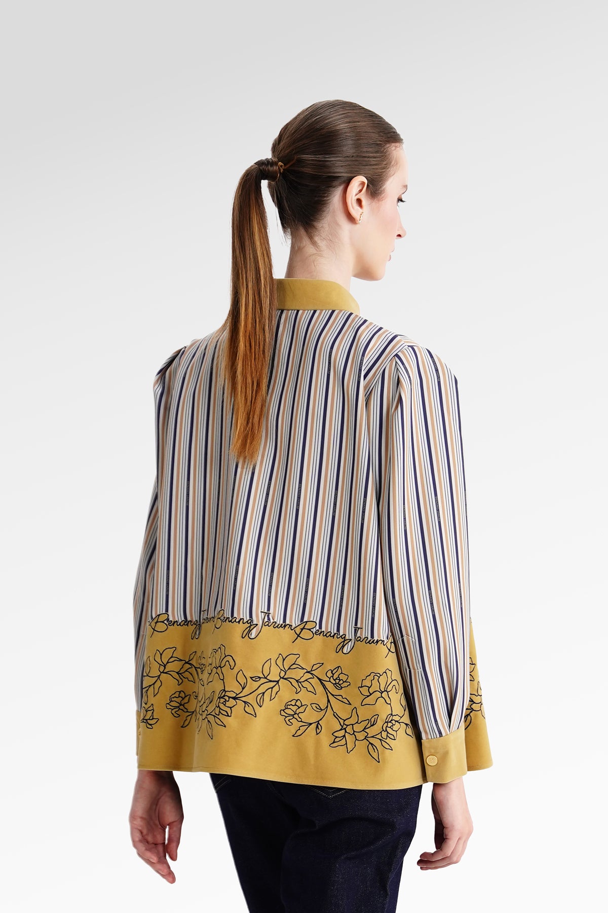 The Monogram Velvet Shirt - Yuzu