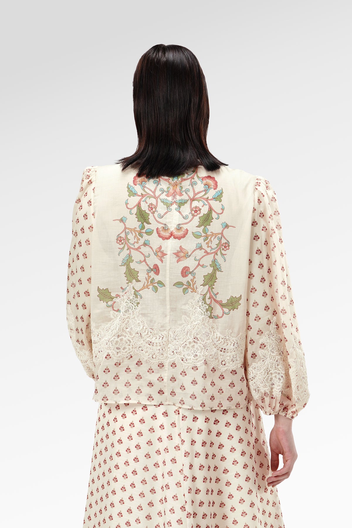 The Regal Embroidery Lace Blouse - Sungold