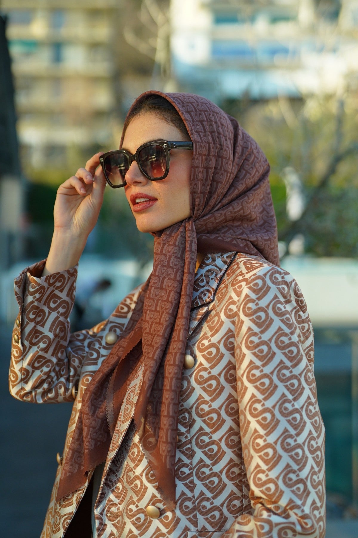 Bimu Voile Square - Tiramisu – Buttonscarves Malaysia