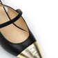The Be Two-Tone Heels - Black/Gold