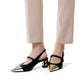 The Be Two-Tone Heels - Black/Gold