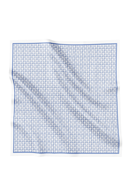 The Grid Voile Square - Bijou Blue