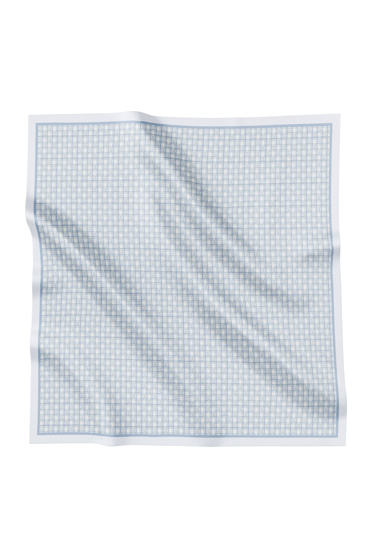 The Grid Voile Square - Blue Fog