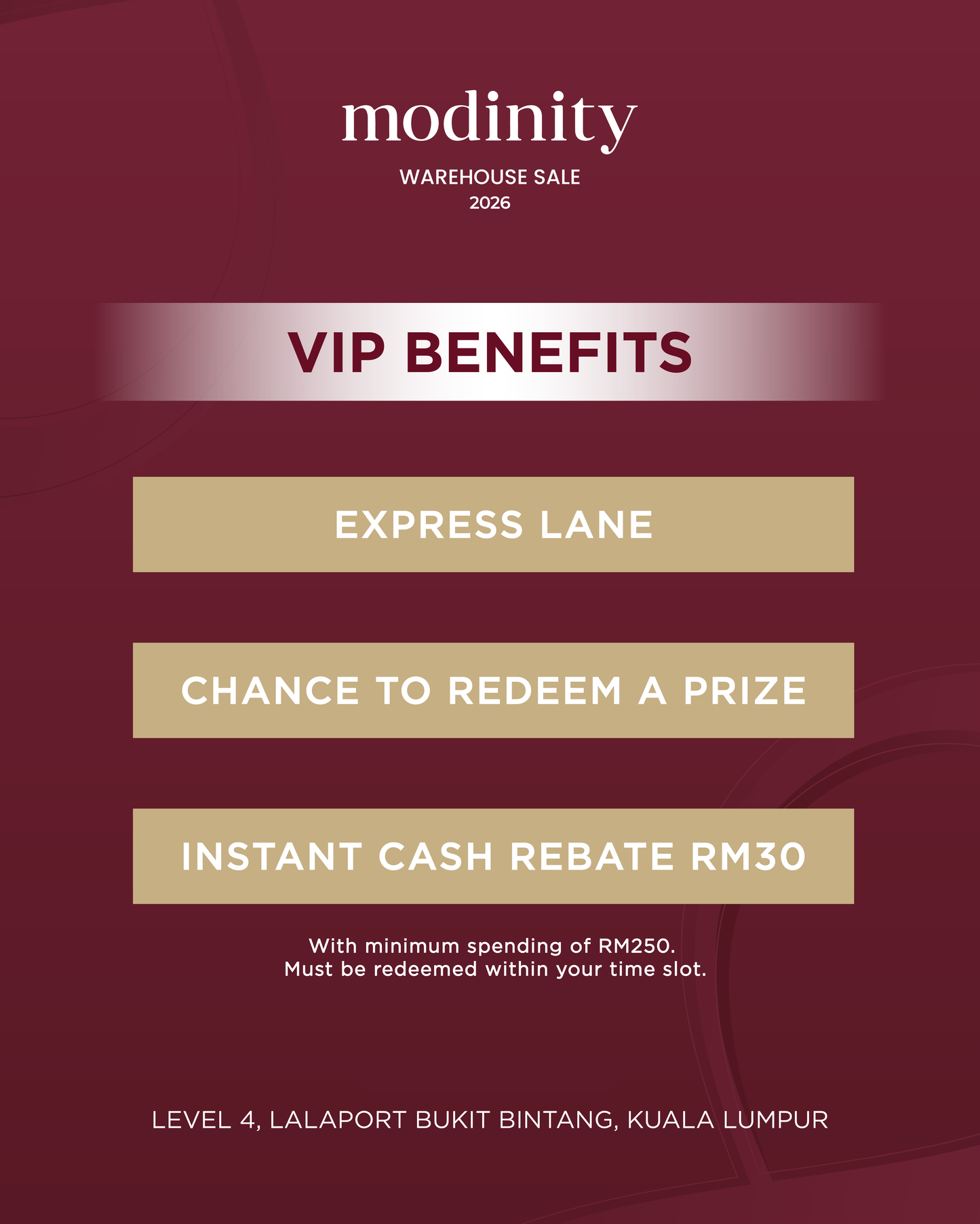 VIP Access Warehouse Sale 2026 Ticket - Day 2
