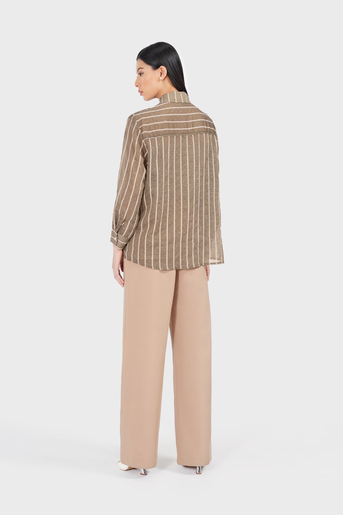 Velma Stripey Shirt - Brown