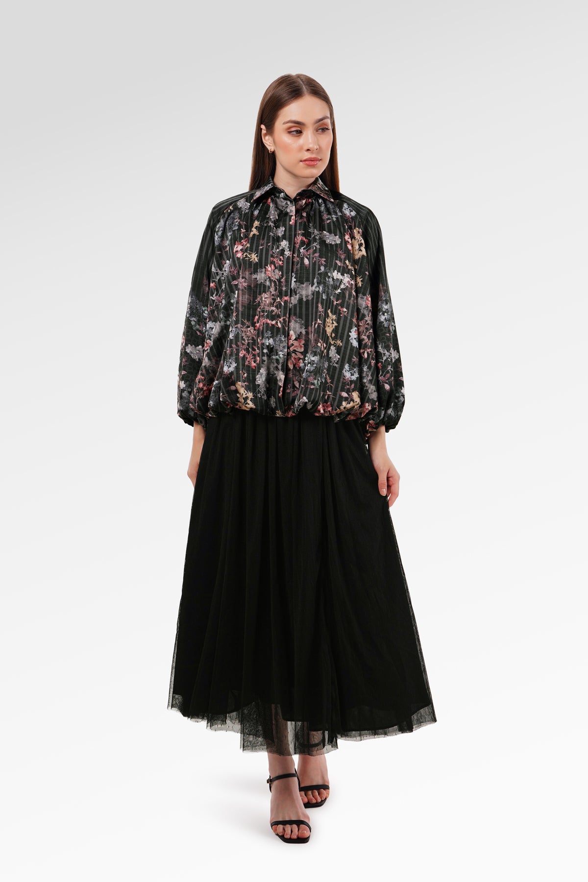 Viola Balloon Shirt - Dark Viola