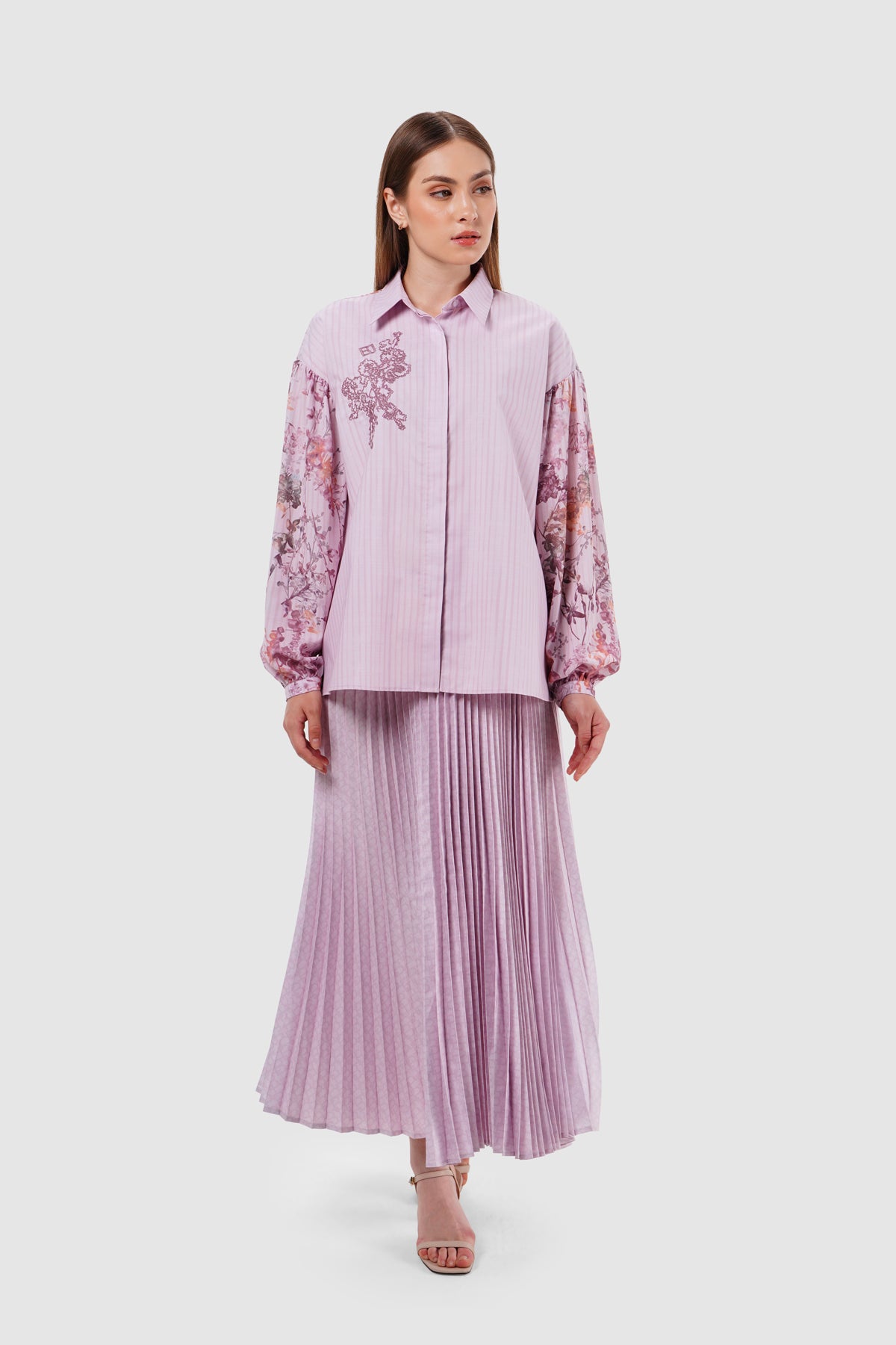 Viola Embroidery Shirt - Blossom
